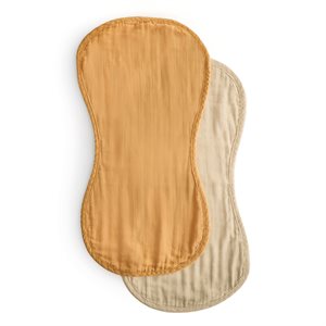 Mushie Burp Cloth - Fall Yellow/Fog
